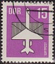 Germany 1982 Plane 15 Pfennig Violet Scott  C9. DDR 1982 c9. Uploaded by susofe